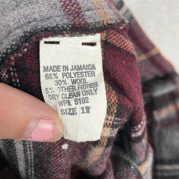 Jc Penney Fashions Vintage Wool Blend Plaid Midi - Picture 11 of 11